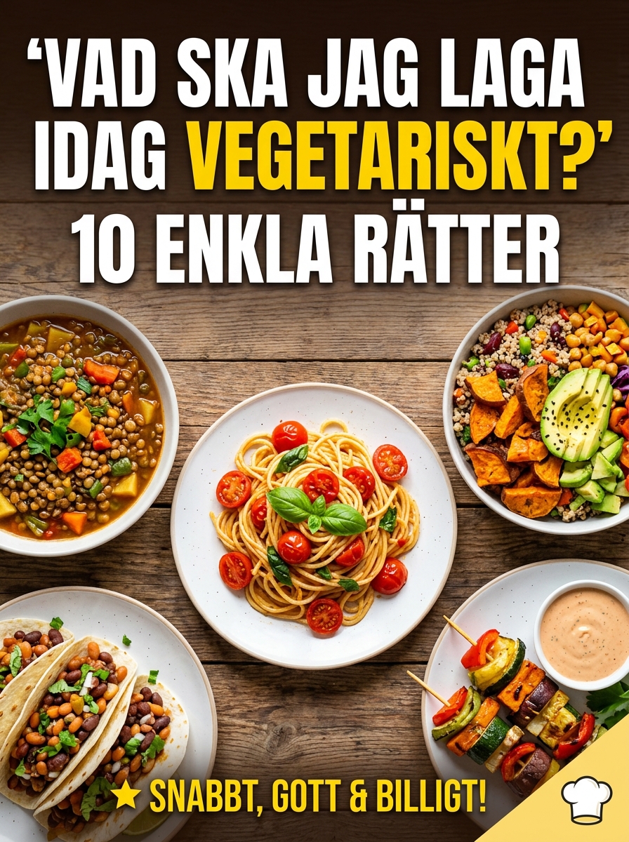 Vad ska jag laga idag vegetariskt? 10 enkla rätter